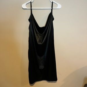 Black slip dress